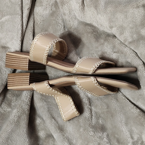 JOIE WOMENS SHOES CHIARA SANDALS SLIP ON 2 STRAPS TAN - Picture 5 of 11